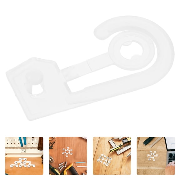 IBASETOY 100Pcs Clear Plastic J Hooks for Hat Display and Sock Hanging Fixtures