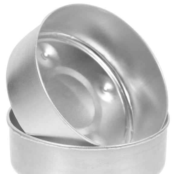 IBASETOY 100Pcs Aluminum Candle Cups Silver Reusable Household Candle Holders for Dining Table Decor