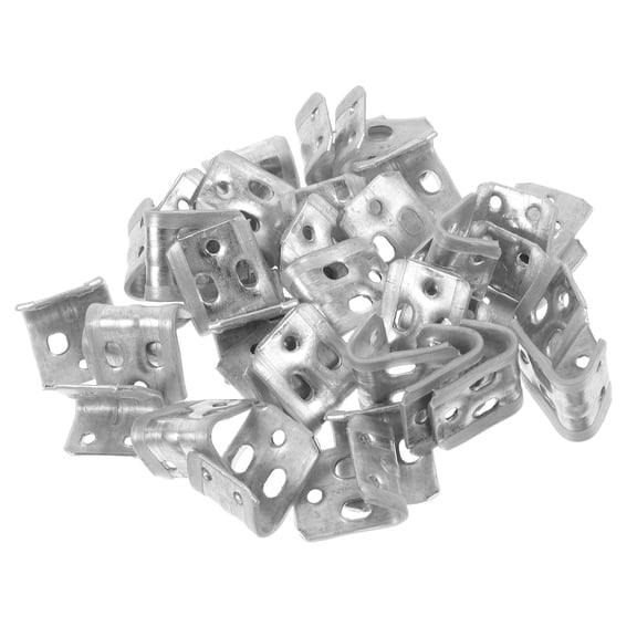 IBASETOY 100Pcs Heavy Duty Silver Sofa Spring Clips for Sectional and Chair Spring Repair with Noise Reduction