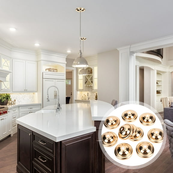 IBASETOY 10Pack Golden Metal Ceiling Canopy Plate Light Fixtures for DIY Enthusiasts in Study and Kids Room