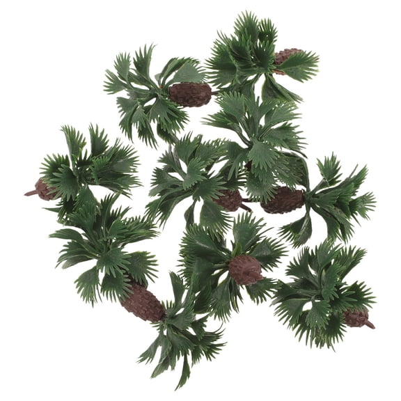 IBASETOY 10Pack Small Tree Decor Plastic Landscaping Decoration Light Green Architectural Model