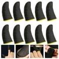 thumbnail image 1 of IBASETOY 10Pcs Cell Phone Gaming Finger Sleeves Black Silver Fiber for Gamers Home Gaming, 1 of 6