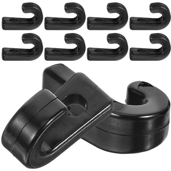 IBASETOY 10Pcs Compact Black Kayak Replacement Hook for Multi Function Outdoor Canoe and Daily Use