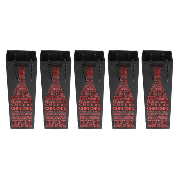 IBASETOY 10Pcs Party Bags Wine Gift Bags Sturdy Paper for Friends and Family Gatherings