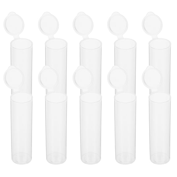 IBASETOY 10Pcs Travel Wipes Case Plastic Wipes Storage Tubes Transparent Portable Container for Outdoor Activities