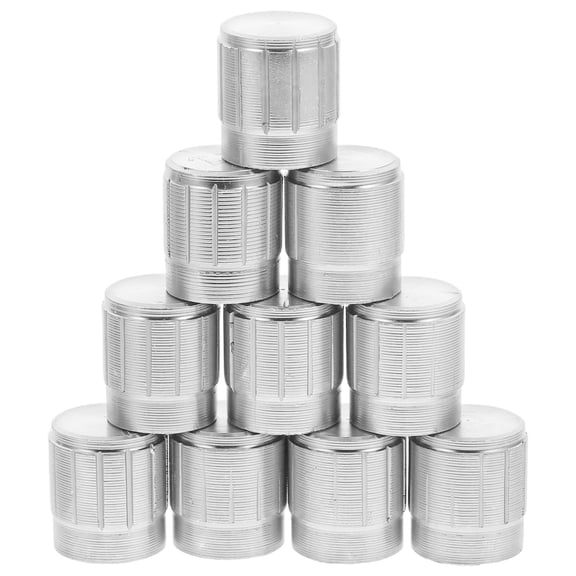 IBASETOY 10Pcs Aluminum Metal Volume Knob Caps White for Electric Guitar Tone and Bass Control