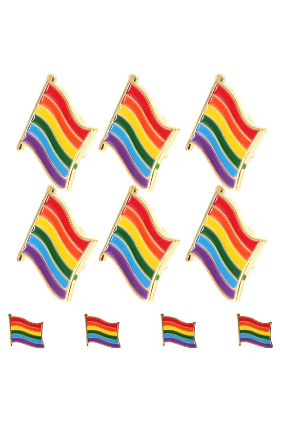 10pcs Brooch for Women Multi Iron Rainbow Design Clothing Accessory for Adults Gathering Festival