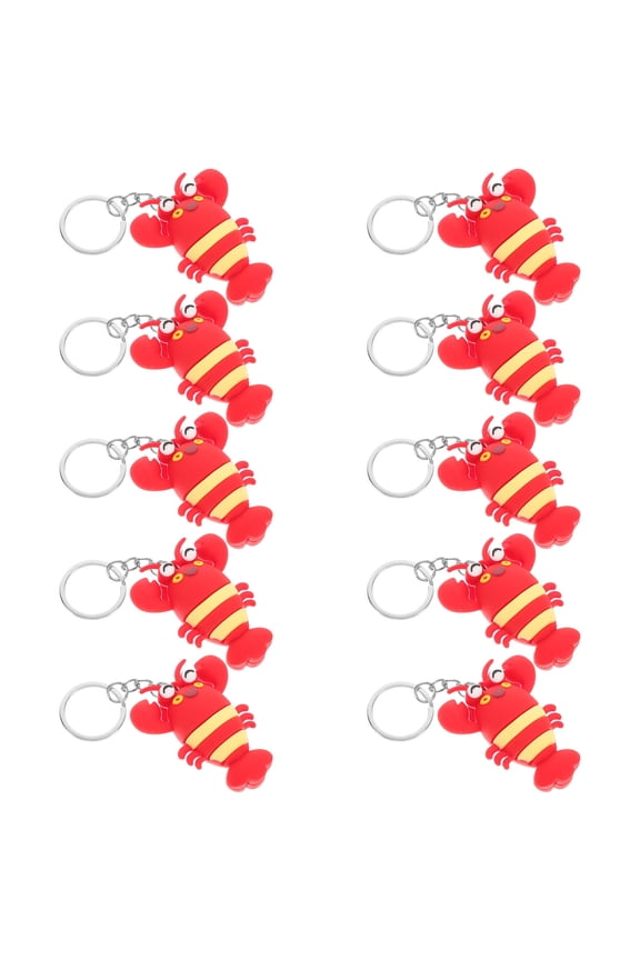 10pcs Cartoon Keychain Metal Phone Decoration Red for Claw Machine Prizes