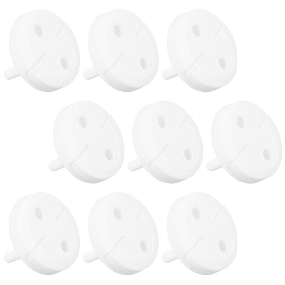 IBASETOY 10Pcs White Plastic Plug Covers for Electrical Outlets Simple Installation and Removal