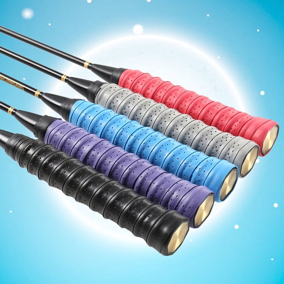 IBASETOY Tennis Racket Grip Anti-Slip Overgrip PU Soft for Racket Use Assorted Color 10Pcs