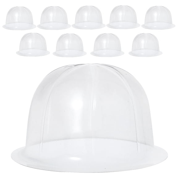 IBASETOY 10pcs Cap Stands Transparent Plastic Hat Shaper Rack for Baseball Caps with Multifunctional Design