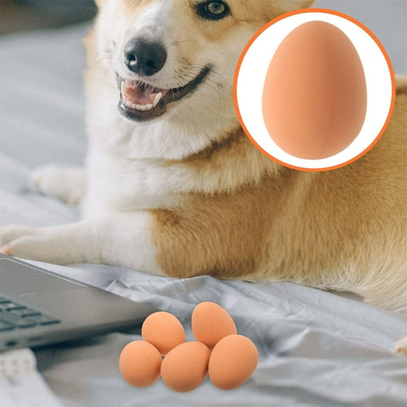 IBASETOY 10pcs Interactive Dog Egg Bouncy Pet Supplies For Indoor Promotes Physical Activity Bonding Safe Chew For Dogs