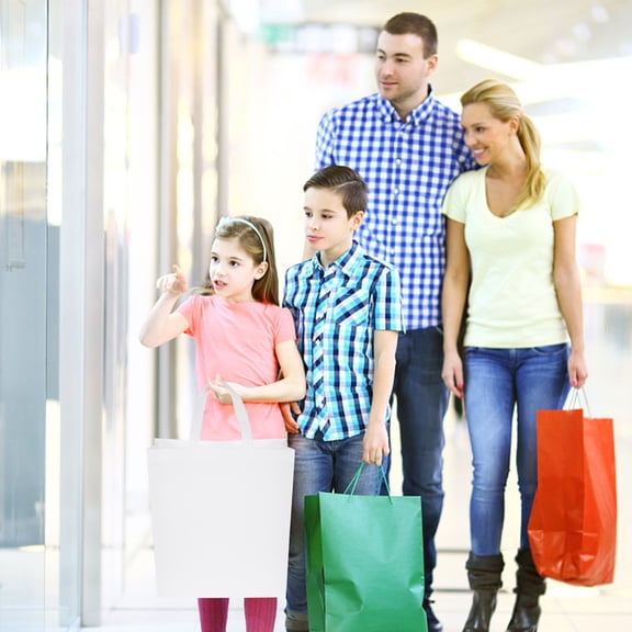 IBASETOY 10Pcs Portable Shopping Bag Strong Wear Resistant Nonwoven Large Capacity Grocery Tote