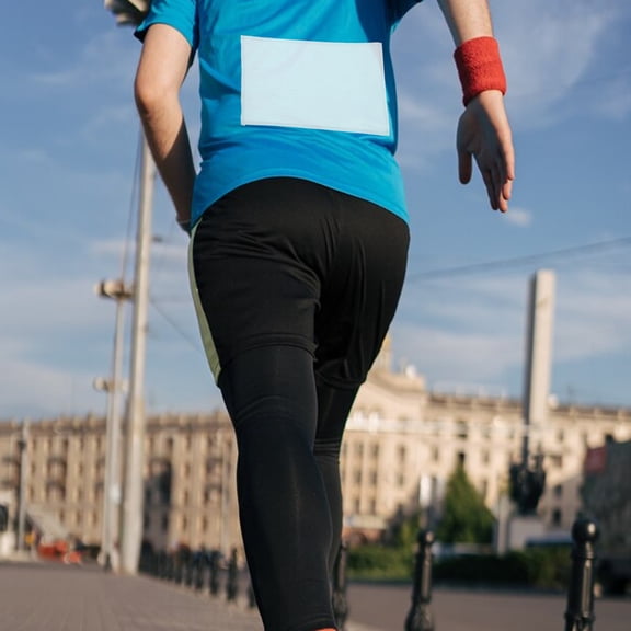 IBASETOY 10 Pack White Race Bibs for Sports Durable Reusable Lightweight Number Bibs for Running and