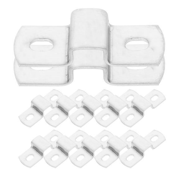 IBASETOY 12pcs Brackets For Square Tube Clamps Pipe Hanger Support Base Durable Mount Clips For Indoor And Outdoor Use