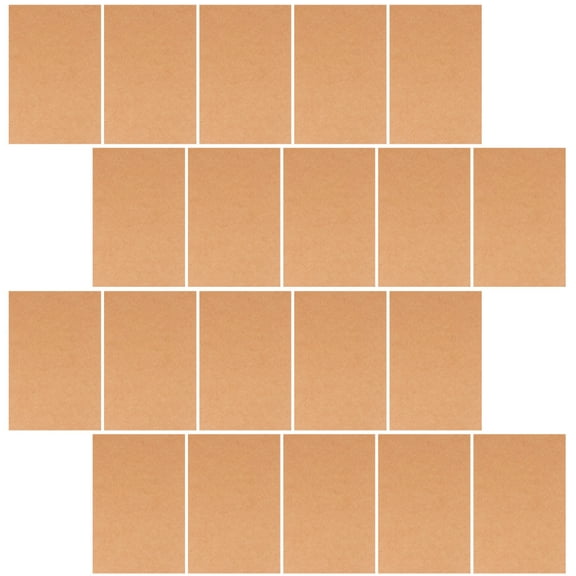 IBASETOY 150Pcs Multi Function Blank Kraft Paper Note Cards Light Brown for Writing and Art Projects
