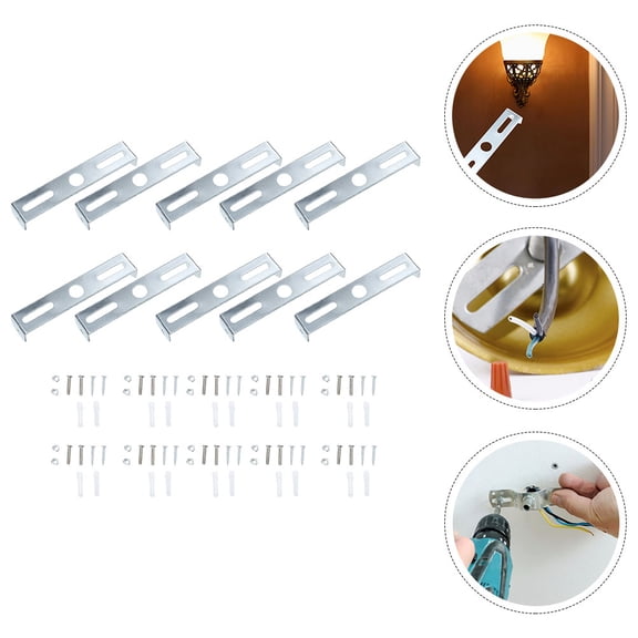 IBASETOY 15pcs Ceiling Light Holders Plastic Silver For General Users Interior Design