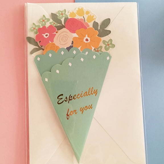 IBASETOY 15Pcs Printed Mother's Day Blessing Cards with Assorted Colors and Fine Workmanship