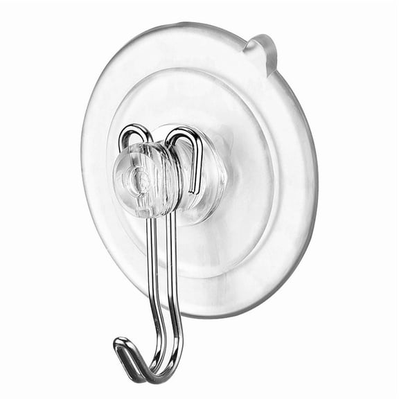 IBASETOY 15pcs Sucker Hooks Clear PVC Strong Suction No Damage Installation for Wall Hanging Hooks Bathroom