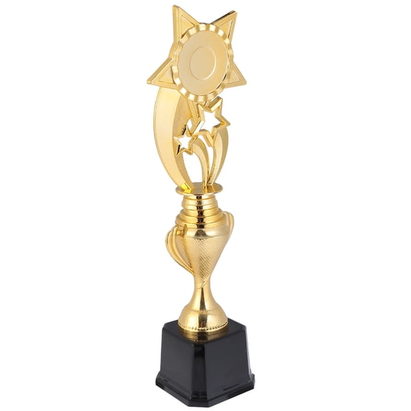 IBASETOY 1PC Plastic Trophy Golden Award Base and Golden Cup Design for Trophy