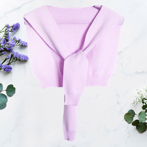IBASETOY 1Pc Purple Knitted Acrylic Fiber Scarf Fake Collar Shawl for Ladies Flexible Durable Comfortable