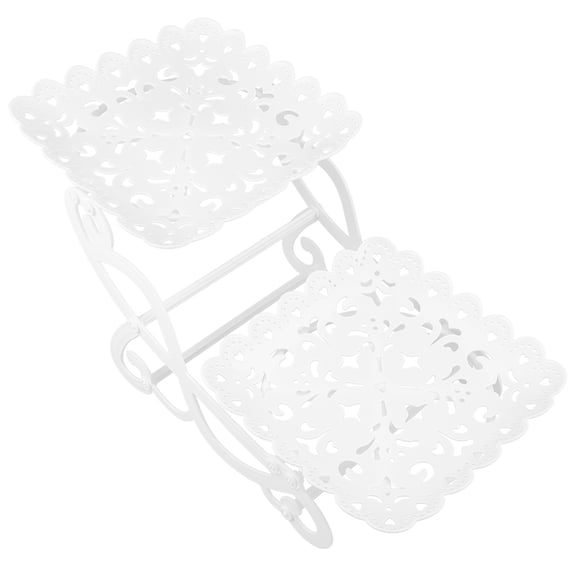 IBASETOY 1Pc Elegant White Cake Display Stand with Smooth Glossy Finish for Banquets and Parties