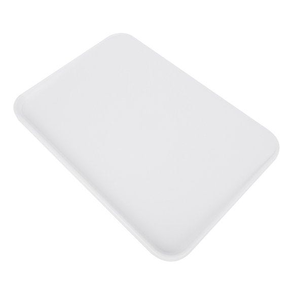 IBASETOY 1Pc White Plastic Chopping Block Double Sides Kitchen Cutting Board with Slope Design for Home Use
