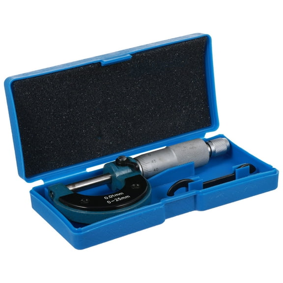 IBASETOY 1Pc Outside Micrometer Caliper Carbon Steel Portable Measuring Tool for Precision Use