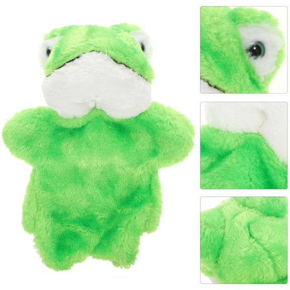 IBASETOY 1Pack Puppet Theatre for Kids Plush Frog Hand Puppet for Parent Child Interaction and Family Fun