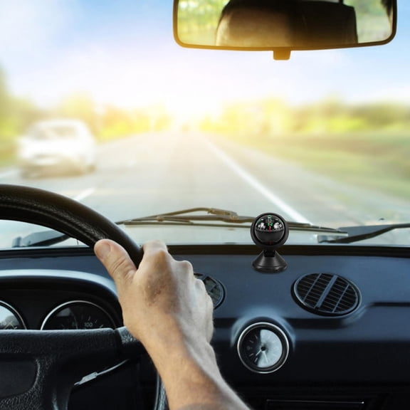 IBASETOY Automotive Compasses For Car Compass Ball With Black Plastic Round 1Pcs