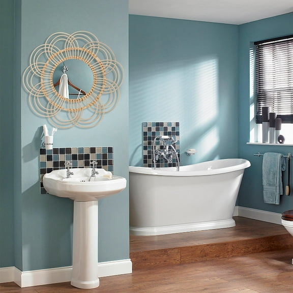 IBASETOY 1Pack Rattan Wall Decoration Decorative Mirrors Khaki for Wall Art