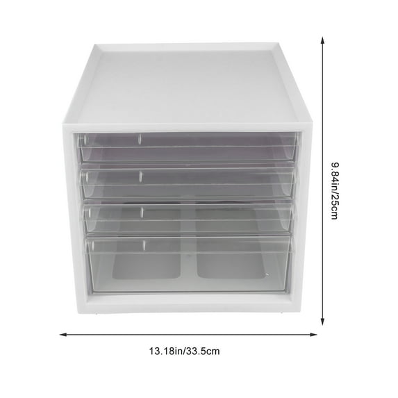IBASETOY Desktop Organiser with Lid Small Desk Organizer White Plastic 1Set