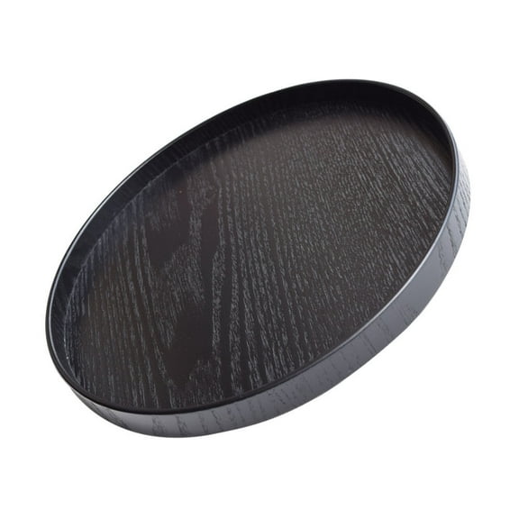 IBASETOY 1Pack Storage Tray for Snack Fruit Round Wood Design for Households