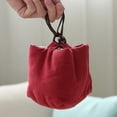thumbnail image 1 of IBASETOY 1Pc Compact Red Teaware Organizing Pouch with Strong Drawstrings for Travel Use, 1 of 8