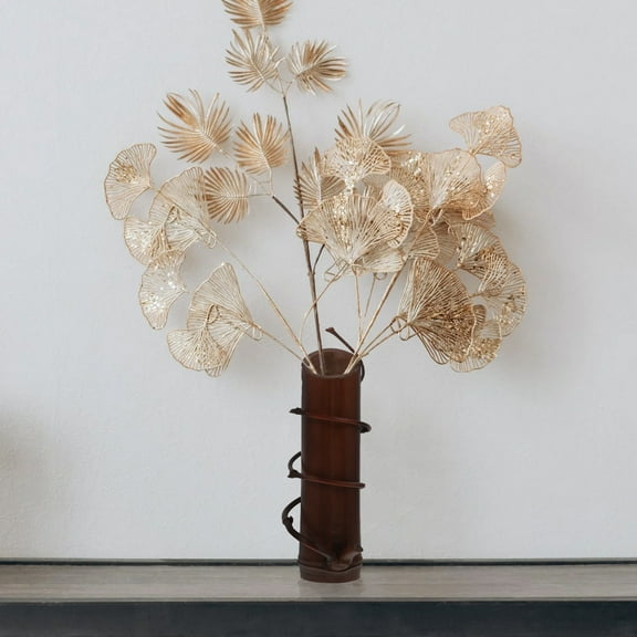 IBASETOY Rustic Vintage Flower Vase Dark Red Indoor Decoration Adults 1Pc