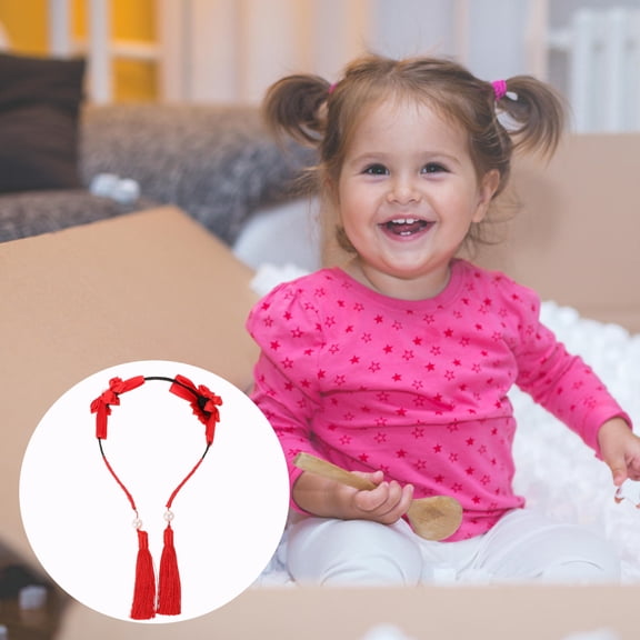 IBASETOY 1Pc Children's Headband Cloth Red Circular Party Use for Birthday Party