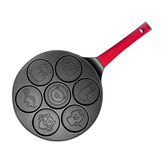 IBASETOY 1Pc Animal Pattern Non Stick Black Breakfast Cooking Pan for Home