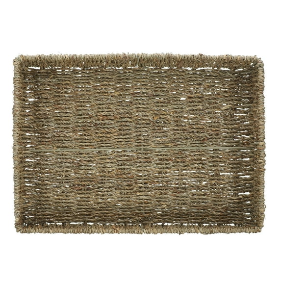 IBASETOY 1Pc Organizing Storage Basket Rectangular Woven with Elegant Design Brown
