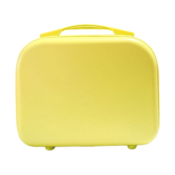 IBASETOY 1Pc Makeup Bag Large Capacity Yellow ABS Organized Storage for Toiletries