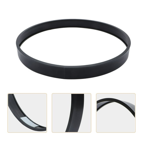 IBASETOY 1Pc Round Picture Frame Decoration Black Aluminum Alloy for Office Decor and Travels