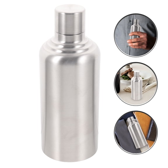 IBASETOY 1Pc Vintage Stainless Steel Flask Prevent Leakage For Fishing And Camping Use