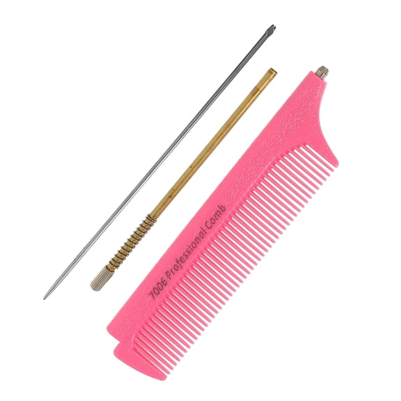 IBASETOY 1Pc Retractable Plastic Pintail Comb for Haircut with Smooth Rounded Teeth