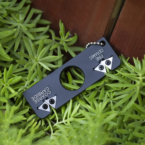 IBASETOY 1Pcs Portable Knives Sharpening Tool with Ceramic Tungsten Steel for Home