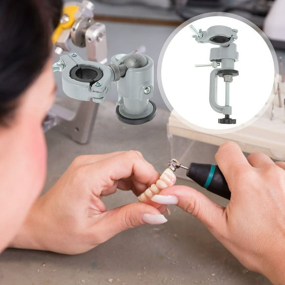 IBASETOY 1Pc Home Bench Vise Silver Multi-Directional 360 Degree Rotating Fixed Repair Tool