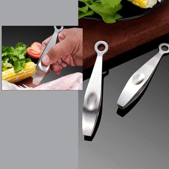 IBASETOY 1Pcs Stainless Steel Cooking Aid for Bone Removal in Kitchen Silver