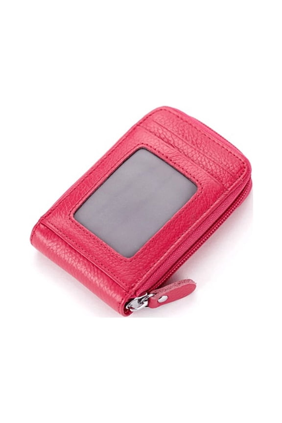 1Pcs Zip Card Case Rose Red Storage for Daily Use and Travel