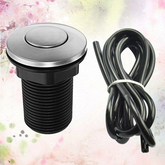 IBASETOY Kitchen Waste Disposal Accessories Push Buttons Black ABS Engineering Plastic 1Pcs