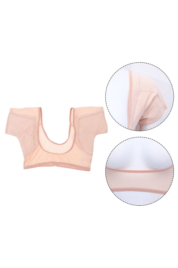 1Set Bra Sweat Absorbing Patches for Underarms Women Comfortable Light Beige M L