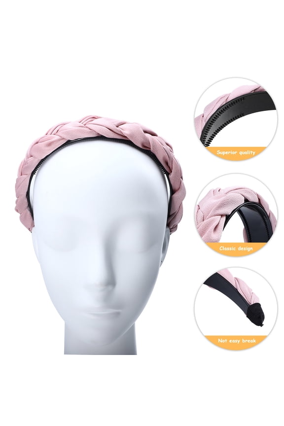 1Set Girl Hair Decor Polyester Pink Hair Accessory for Women Daily Wearing