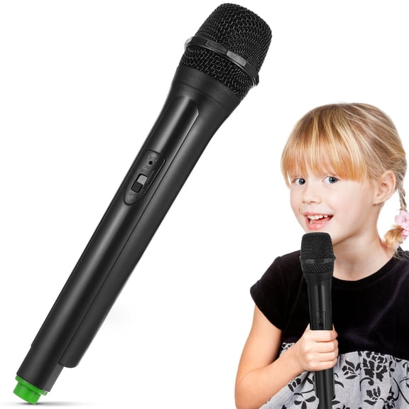IBASETOY Party Microphone Toy Wireless Prop Stage Performance For Actors Adults Use Black 1Pack